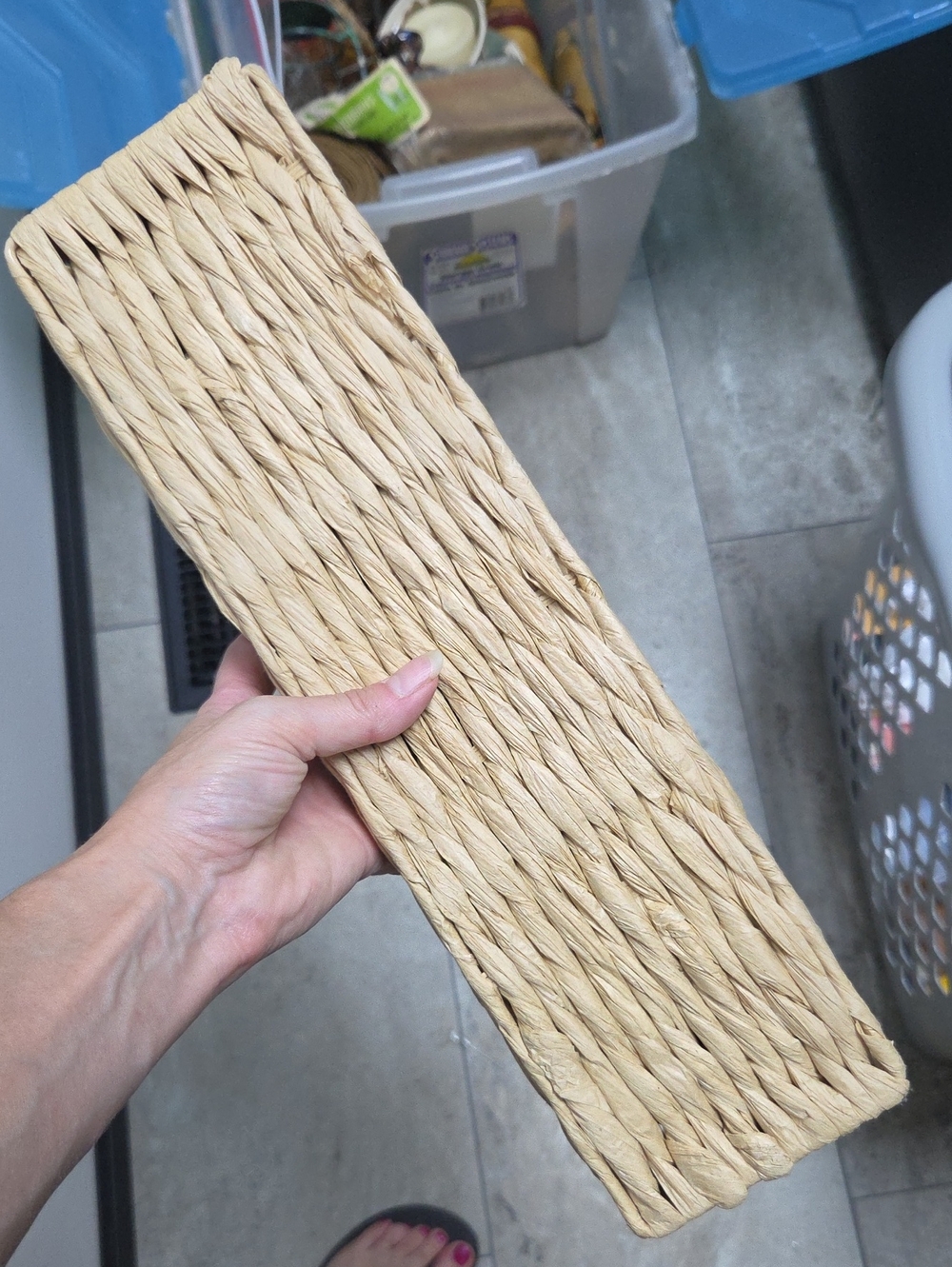 Woven Natural Storage Basket Insert - Tan